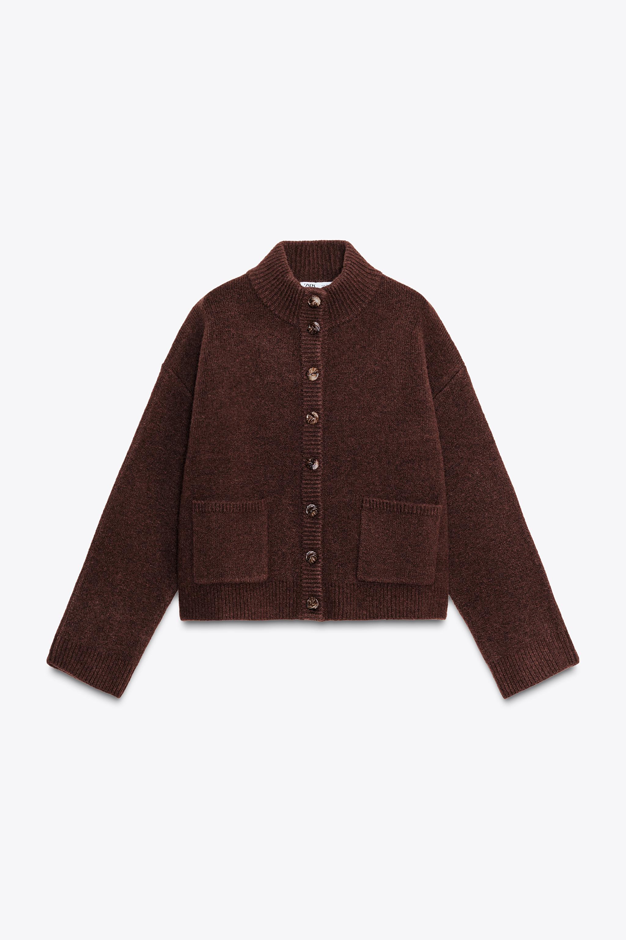 HIGH NECK KNIT BOMBER JACKET